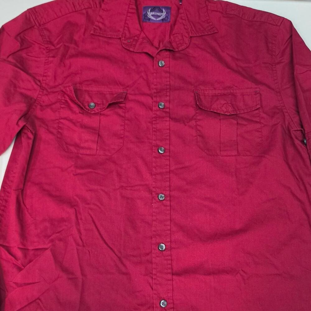 Bruno new york red button up